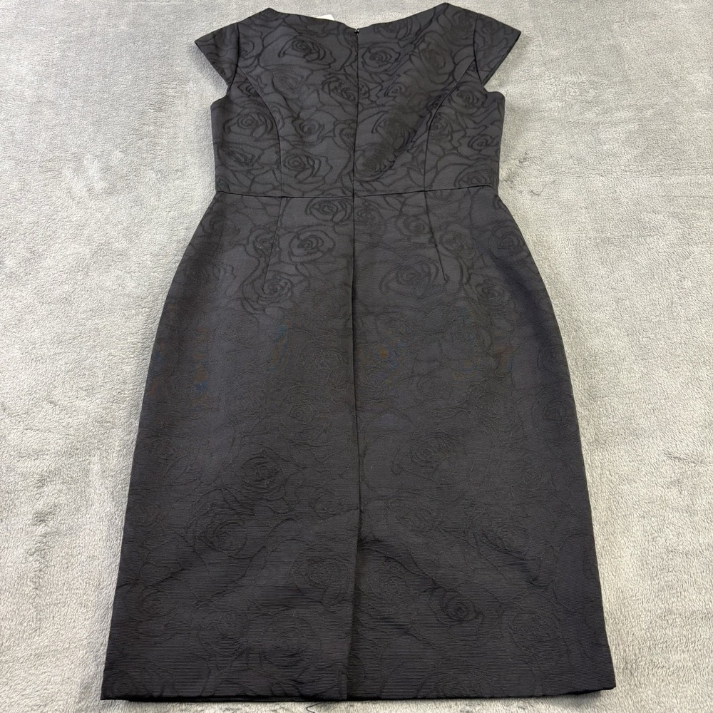 Brooks Brothers Dress 4 Black Cap Sleeve Rose Shift Career Boat Neck NWT $149.50 - Picture 6 of 16